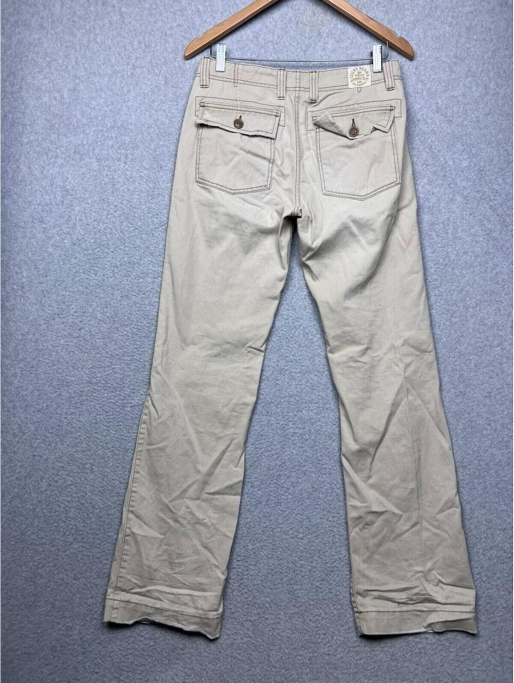 VTG Lucky Brand Outdoor Utility Pants Womens 28 Khaki Flap Pocket Gorpcore Y2K